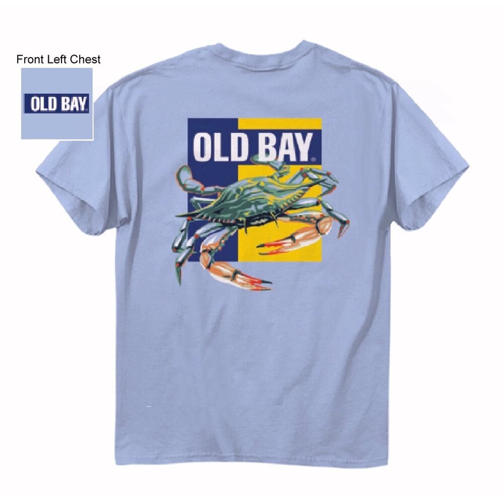 Old Bay Logo Crab Short Sleeve T-Shirt NEW Fast Ship